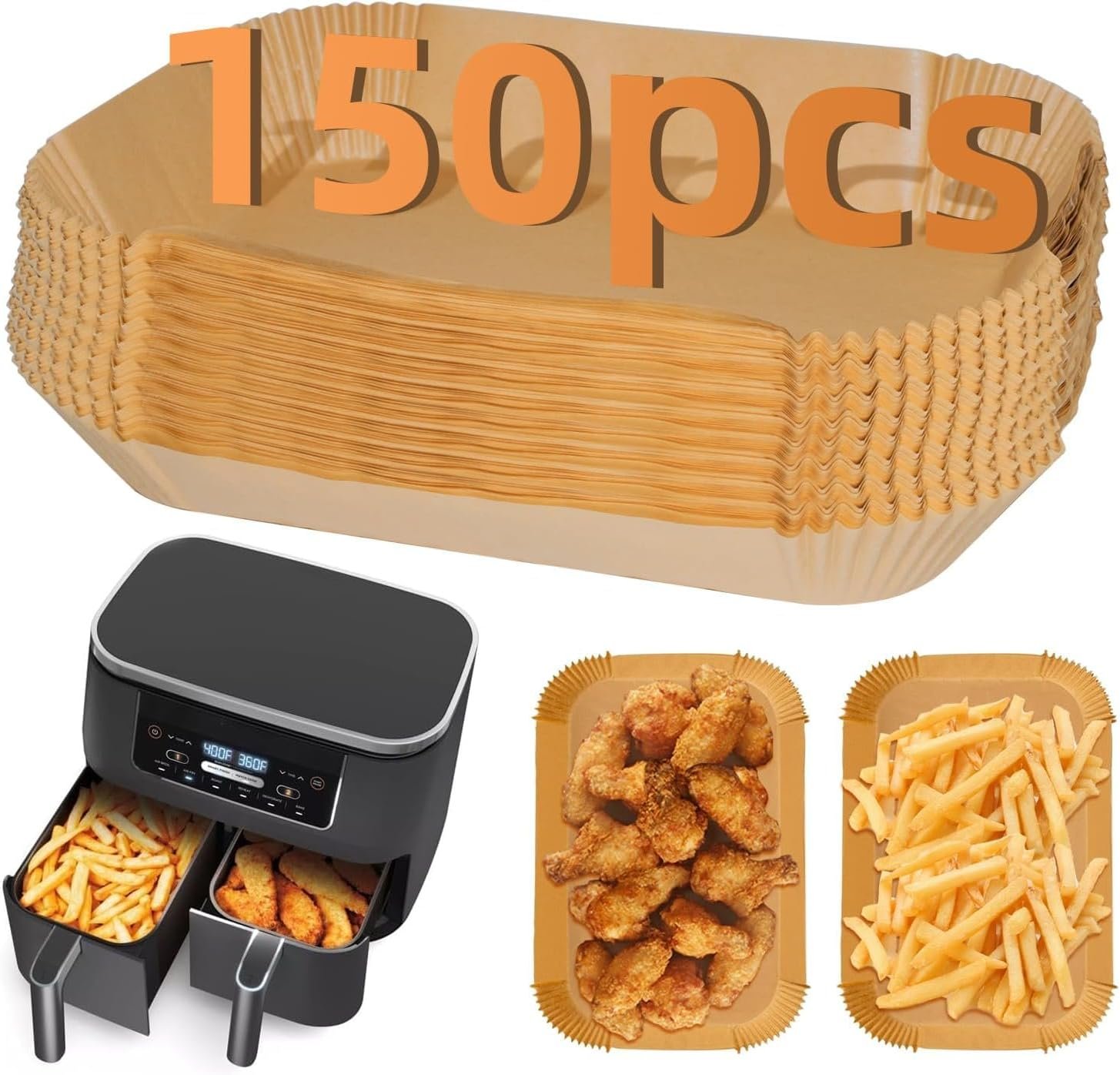13️⃣ Best Air Fryer Paper Liners for Dual Zone Air Fryers (AF400 Compatible)