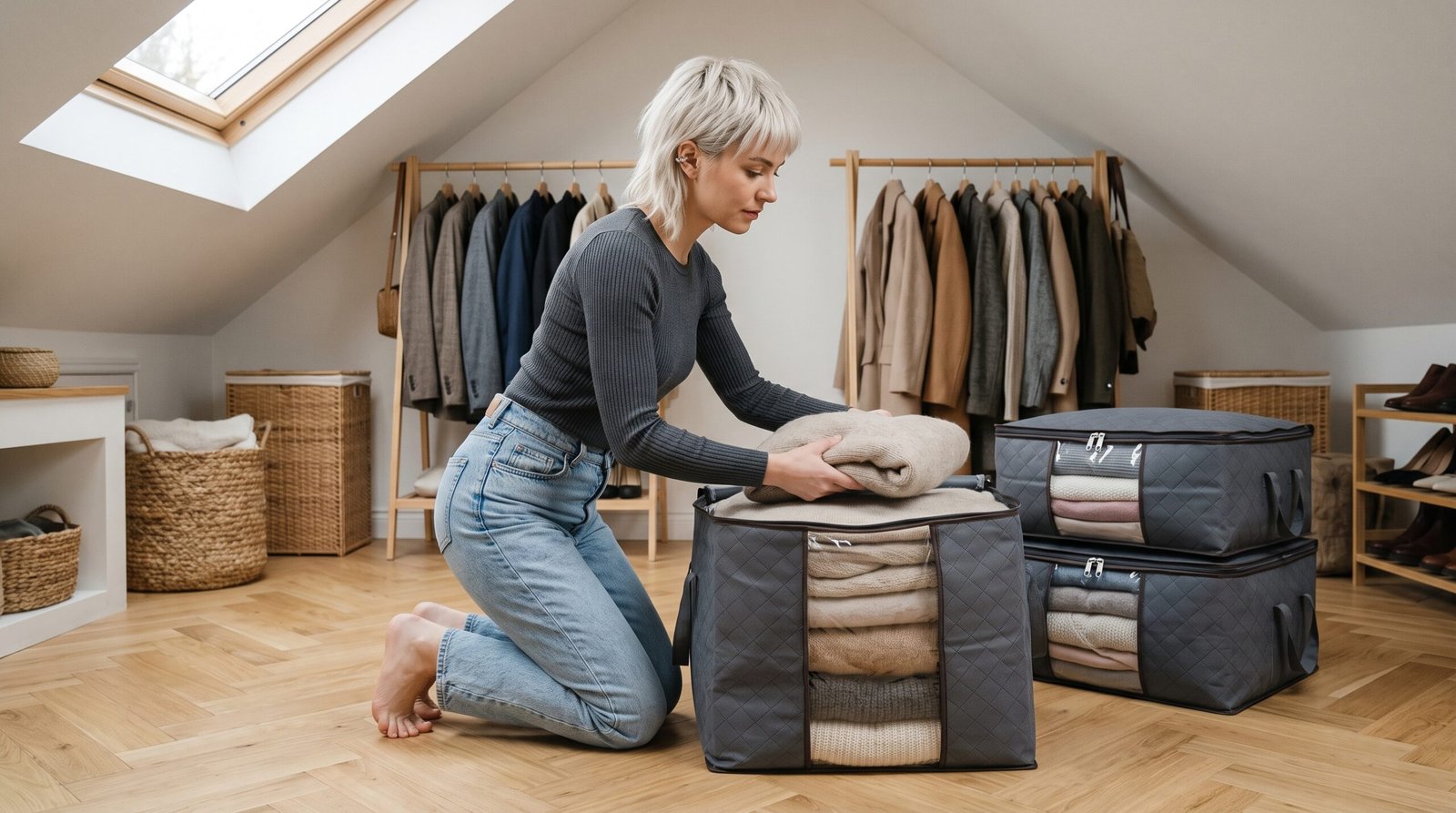 You are currently viewing The October Wardrobe Purge: Why Budding Joy 90L Storage Bags Solved My British Closet Clutter